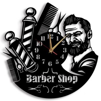 Ceas personalizat frizerie barbershop 02 - Diametru 35 cm