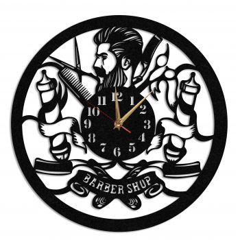 Ceas personalizat frizerie barbershop 06 - Diametru 35 cm