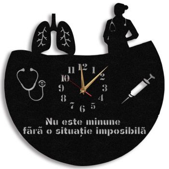 Ceas Personalizat Medic Pneumolog - Diametru 45 cm