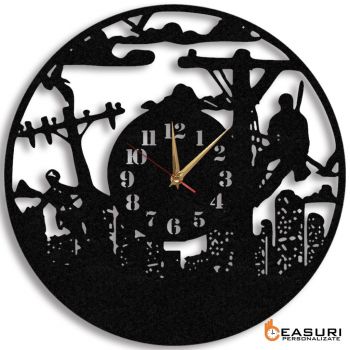 Ceas Personalizat pentru Electrician 02 - Diametru 35 cm