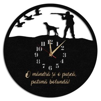 Ceas personalizat pentru vanator 03 - Diametru 45 cm