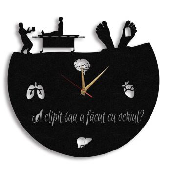 Ceas Personalizat Pompe Funebre A Clipit Sau A Facut cu Ochiul - Diametru 45 cm