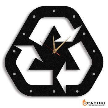 Ceas Personalizat Reciclare 01 - Diametru 45 cm