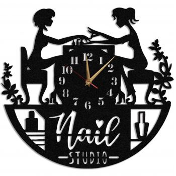 Ceas Personalizat Salon Nails Studio 01 - Diametru 45 cm