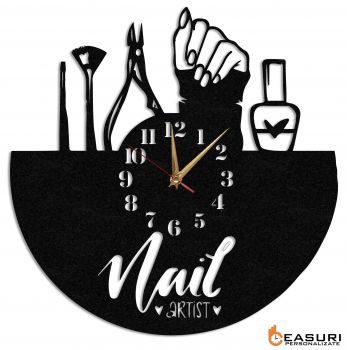 Ceas Personalizat Salon Nails Studio 04 - Diametru 35 cm