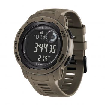 Ceas barbatesc digital Avtrek CS1760, silicon, verde, cadran negru