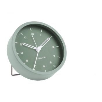 Ceas cu alarmă Karlsson Tinge, ø 9 cm, verde