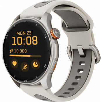 Ceas inteligent Smartwatch MyPhone Adventure, Bluetooth, Ecran AMOLED 1.43inch, Bluetooth, 3 ATM, GPS (Gri/Bej)