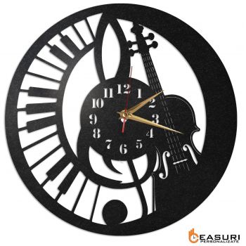 Ceas personalizat vioara 02 - Diametru 45 cm Ceas personalizat vioara 02 - Diametru 45 cm