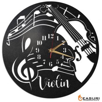 Ceas personalizat vioara 03 - Diametru 45 cm Ceas personalizat vioara 03 - Diametru 45 cm