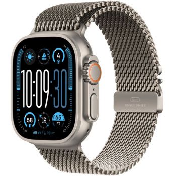 SmartWatch Apple Watch Ultra 2 v2, Cellular, 49mm Carcasa Titanium, Natural/Natural Titanium Milanese Loop - S