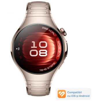 Smartwatch Huawei Watch 5, 42mm, Sand Gold Titanium Strap