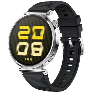 SmartWatch Huawei Watch GT 5, 41mm Tarnish Stainless Steel, curea Black Fluoroelastomer