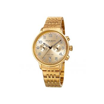 Carcasa rotunda pentru ceas casual AK942 -  AK945 - auriu