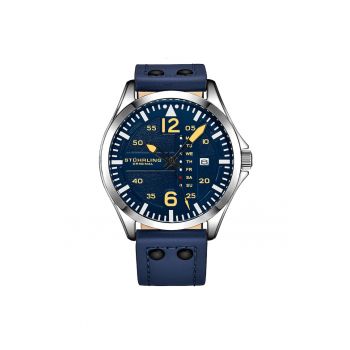 Ceas analog Aeronaut Quartz Aviator 44mm -  Brigad - Albastru