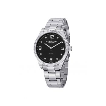 Ceas analog Allure Quartz 42 mm cu bratara din otel inoxidabil -  Dorset - negru