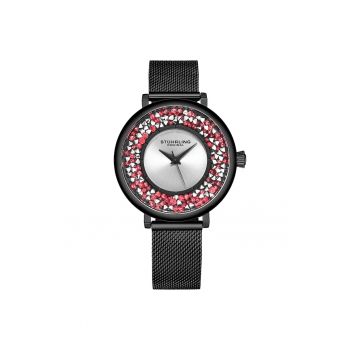 Ceas analog cu bratara din otel inoxidabil - original STUHRLING - Danemar - argintiu