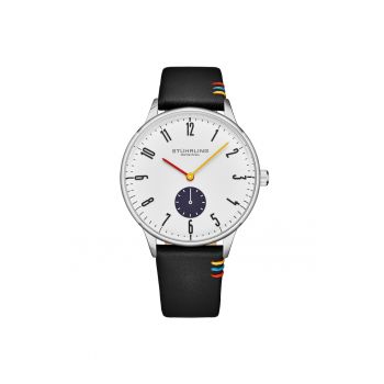 Ceas analog Romania 4026 - Quartz - 42mm Curea din piele -  Romania -Alb