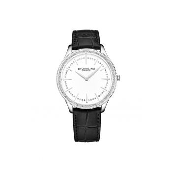 Ceas analog rotund 3985 Quartz - 38mm Classic -  Carrar - Silver