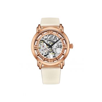 Ceas automatic cu mecanism vizibil Winchester - alb