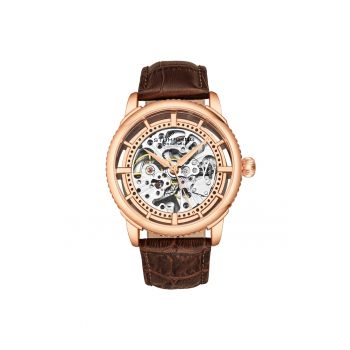 Ceas automatic cu mecanism vizibil Winchester - maro