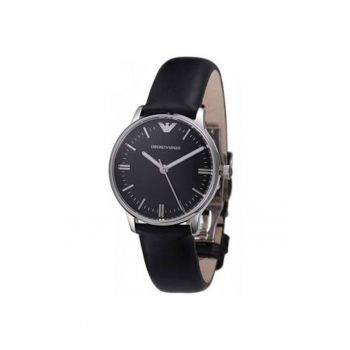 Ceas barbatesc -  32 mm - Piele - Negru