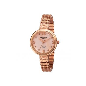 Ceas casual rotund AK765 -  AK773 - roz