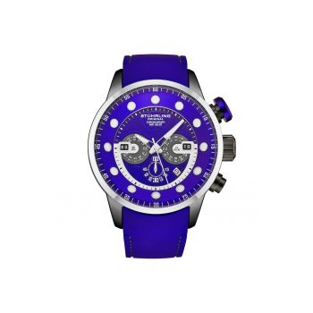 Ceas chronograph 4053 Aquatic Force - Curea din silicon - 50 mm - 10 ATM -  Oslo 3 - albastru