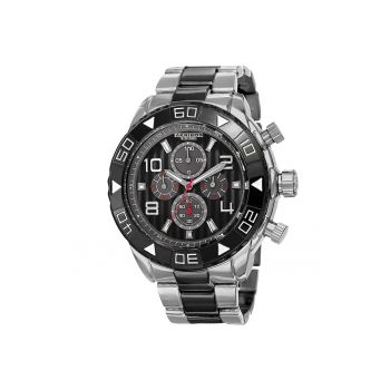 Ceas cronograf cu cadran texturat AK814 -  AK827 - negru