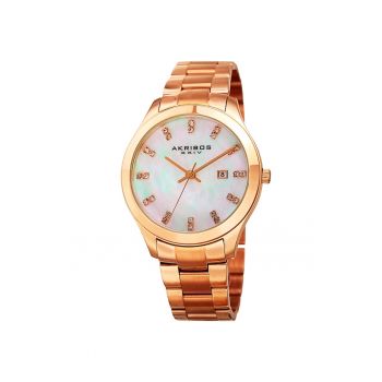 Ceas cu cadran sidefat AK954 -  AK956 - alb