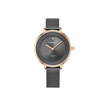 Ceas cu mecanism quartz Symphony - gri