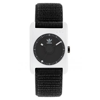 Ceas dama  RETRO POP TWO - 31mm - negru/alb - curea sintetica - mecanism quartz