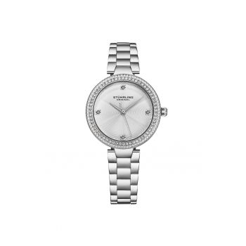 Ceas quartz analog cu cadran guilloche Brilliance 4043 - 32mm Classic -  Brilli - Argintiu