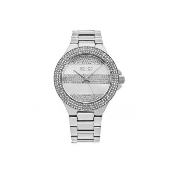 Ceas quartz analog cu o bratara din inox