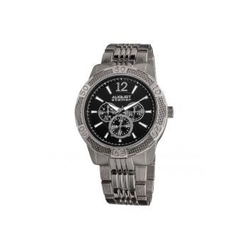 Ceas rotund analog -  AS8087 - negru