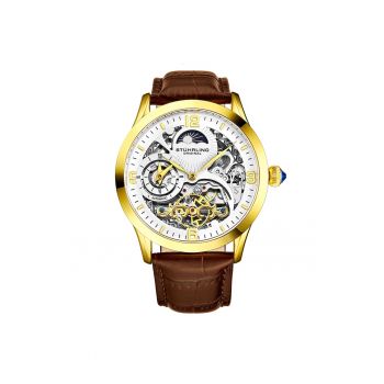 Stuhrling Origial - Ceas dual time cu model skeleton