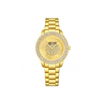 Ceas analog cu o bratara din inox cu Madisonwdqafxg