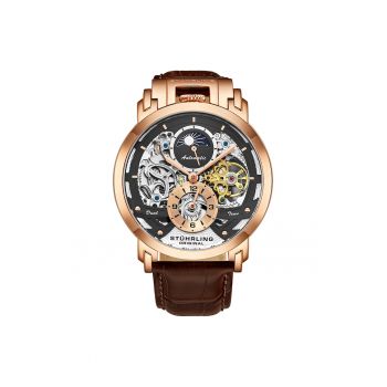 Ceas automatic Menai Dual Time - 47 mm -  Elvetian - Gri