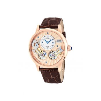 Ceas automatic Sagittarian - 45 mm - cu curea din piele -  Classi - Auriu