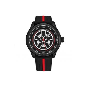 Ceas cu o curea din silicon Aviator - negru