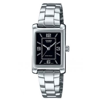 Ceas dama  analog - bratara otel inoxidabil - cadran negru - 21x7.4mm
