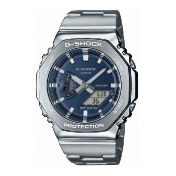 Ceas G-SHOCK  GM-2110D-2BER - argintiu - albastru - rezistent la apa 200m - cu functii avansate - pentru barbati