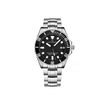 Ceas rotund analog A501B Vathos 42mm -  Negru