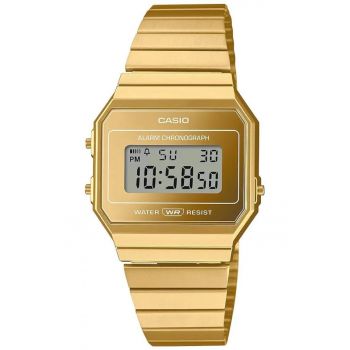 Ceas  Vintage Iconic A700WEVG-9AEF - unisex - auriu - cu alarma si calendar automat