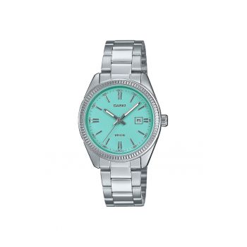 Ceas dama  LTP-1302PD-2A2VEF - argintiu - cadran turcoaz - bratara din inox - 30mm