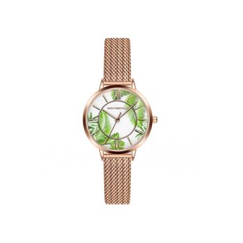 Ceas de mana pentru femei -  bratara mesh - 34mm - auriu