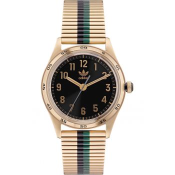Ceas  Style Code Four AOSY22526 - unisex - negru-verde - otel auriu - 50m rezistent la apa