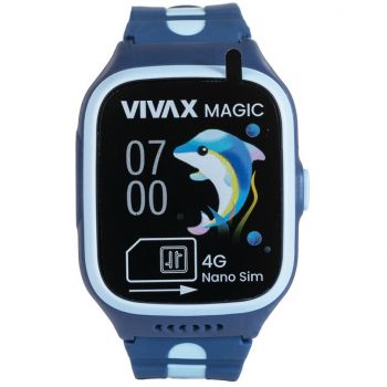 VIVAX SmartWatch KIDS Vivax 4G MAGIC, Bluetooth 5.1, Rezistența la apă, Procesor ARM Cortex-R5, 64 GB, Albastru Magic