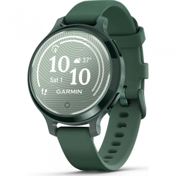 Ceas activity tracker Garmin Lily 2 Active, 38mm, curea silicon, Waterproof 5 ATM, GPS (Verde)