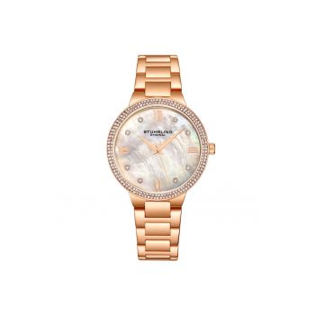 Ceas analog cu cadran sidefat Carrara 3907 - Quartz - 38mm Classic - SqwfqsafgUHRLING Original